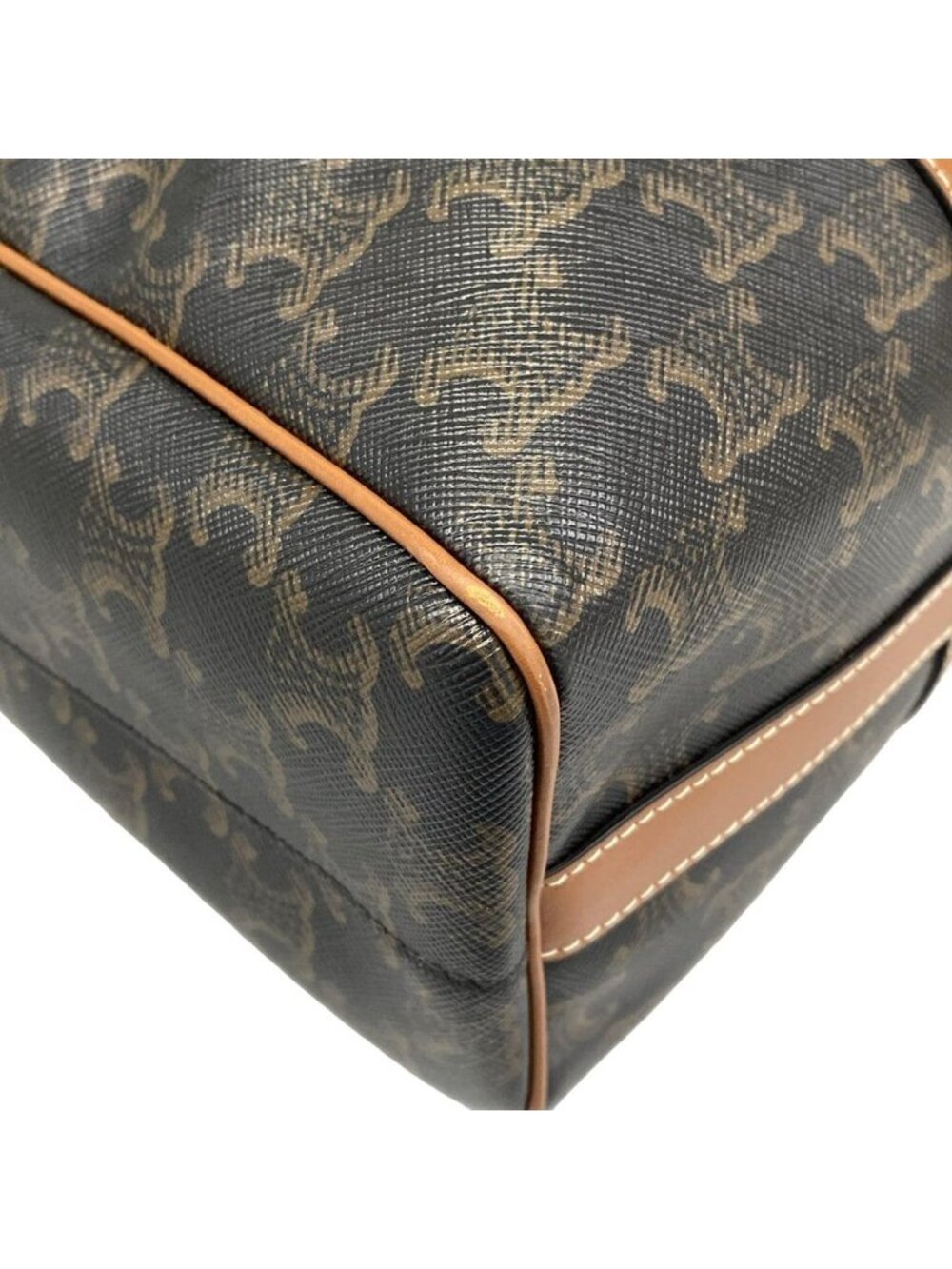 Celine Boston Bag Black Brown Leather - Picture 6 of 15